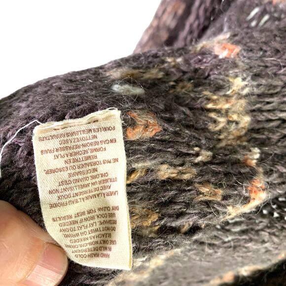 Free People Cardigan Sweater Womens SP Brown Knit Acrylic Wool Drape‎ Fringe Hem - Picture 9 of 9